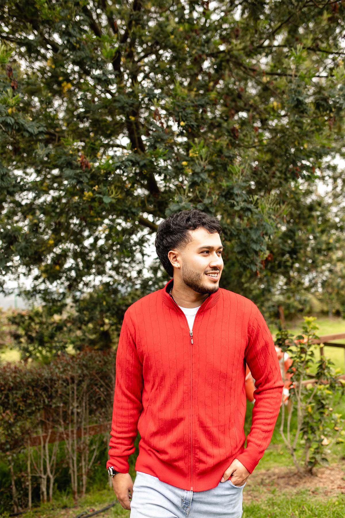 Chaqueta trenzada - Rojo