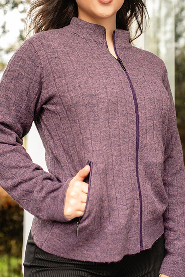 Chaqueta trenzada - Coral