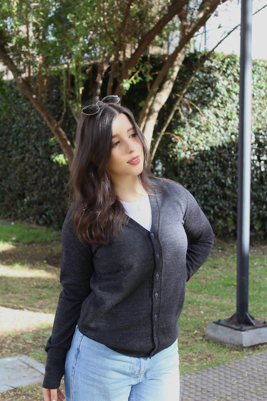 Cardigan - Gris oscuro