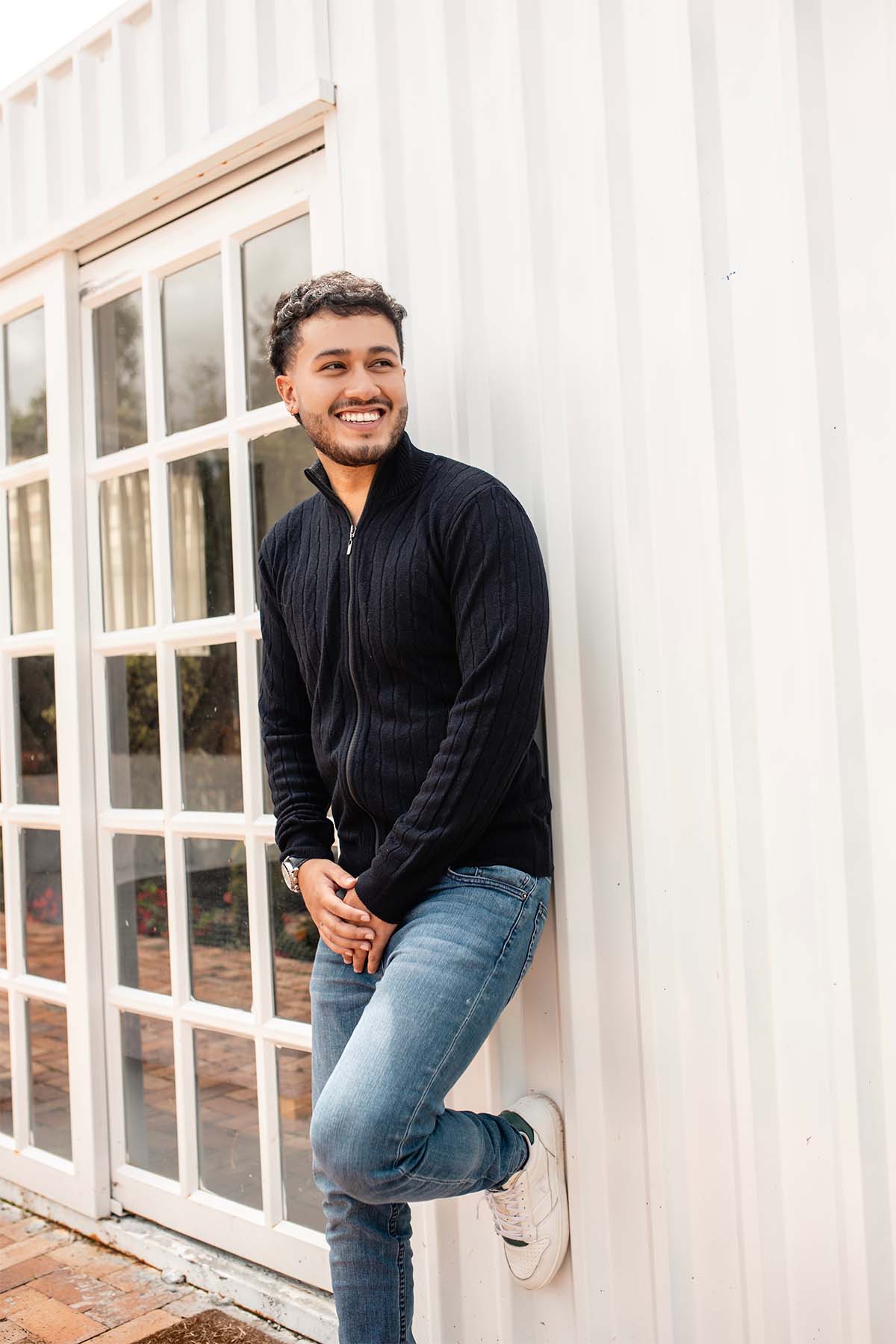 Chaqueta trenzada - Negro