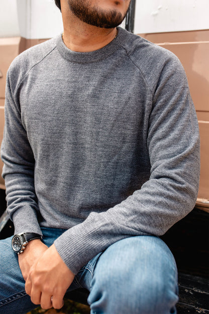 Sweater cuello redondo - Gris Medio
