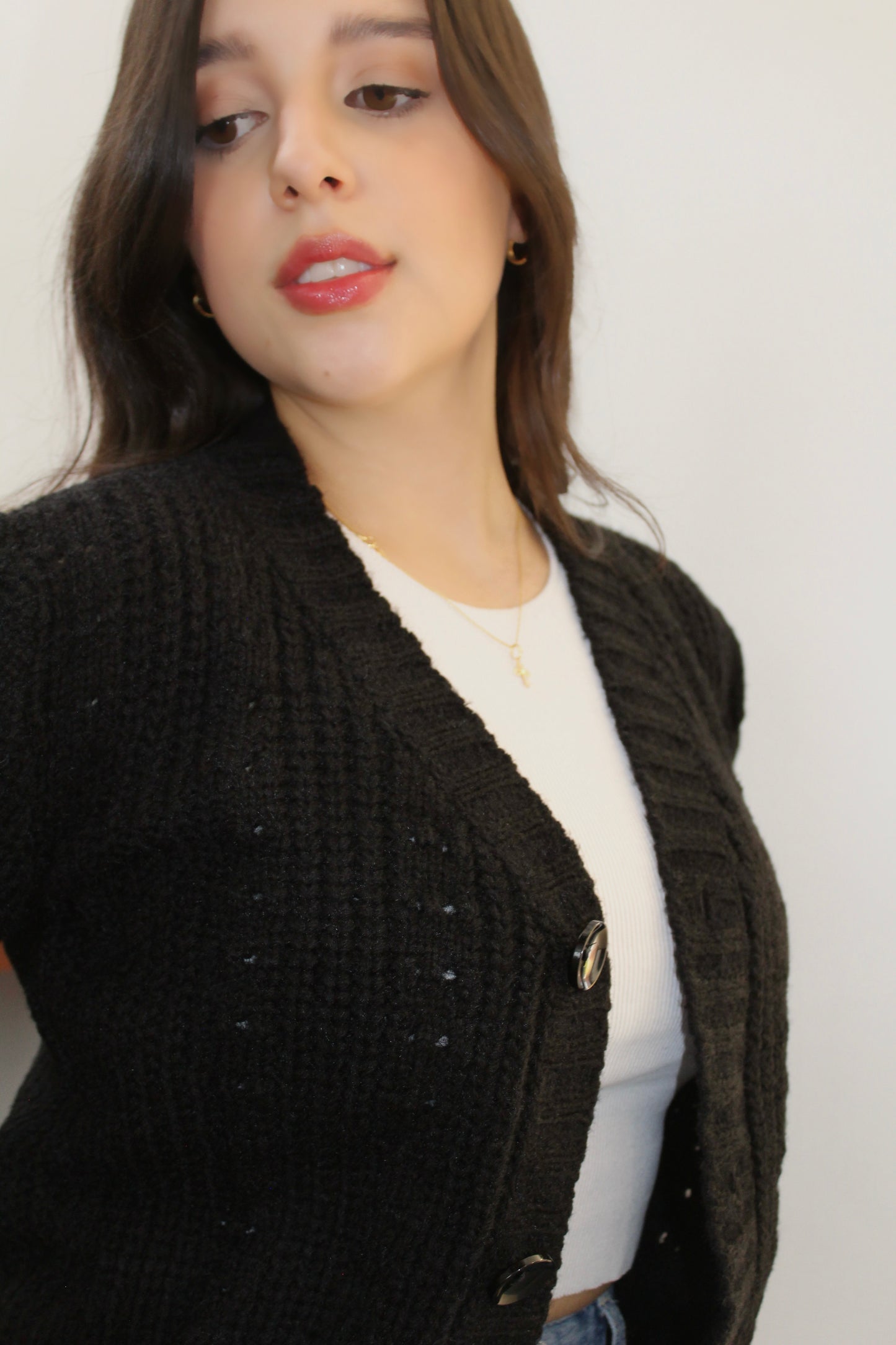 Suéter boucle - Negro