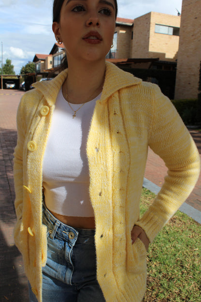 Suéter boucle - Amarillo pastel