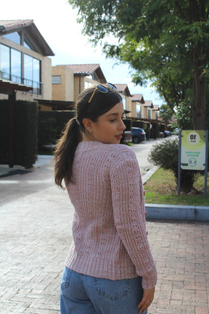 Suéter boucle - Rosado