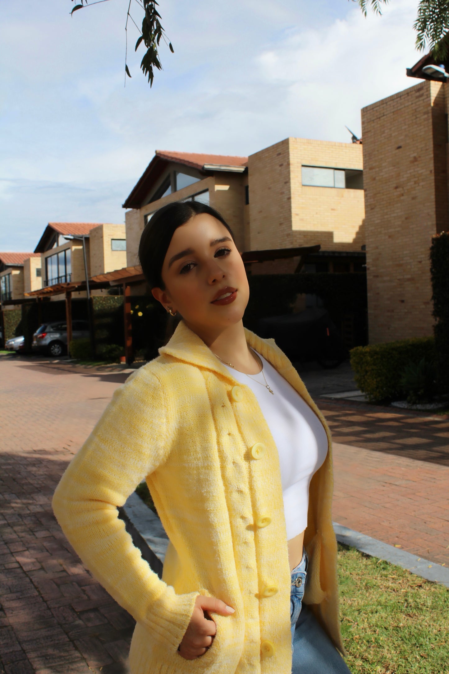 Suéter boucle - Amarillo pastel