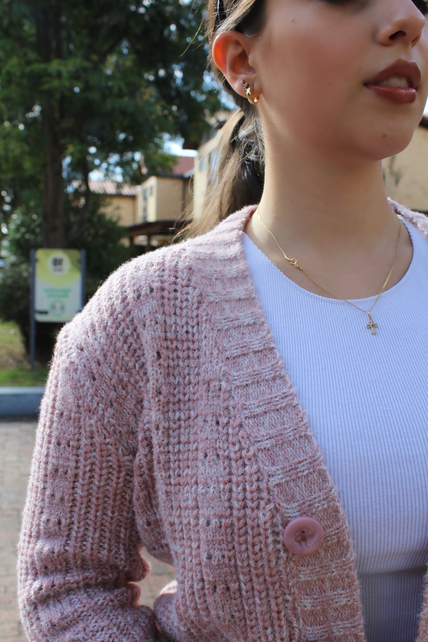 Suéter boucle - Rosado